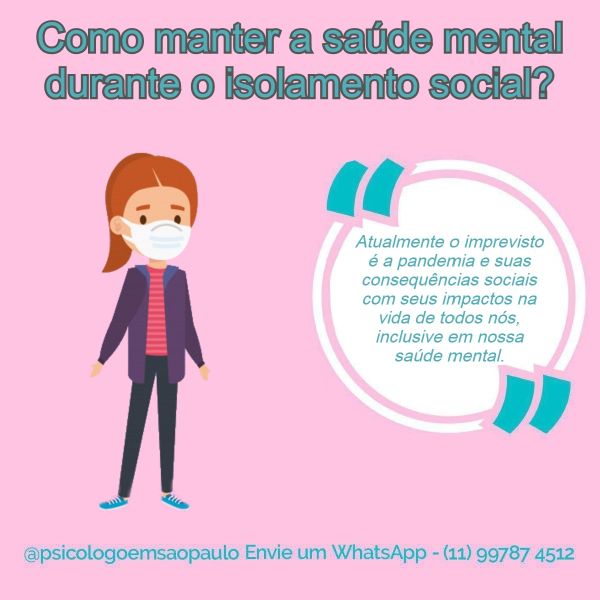 Como manter a saúde mental durante o isolamento social?