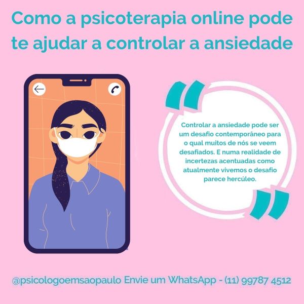 Como a psicoterapia online pode te ajudar a controlar a ansiedade