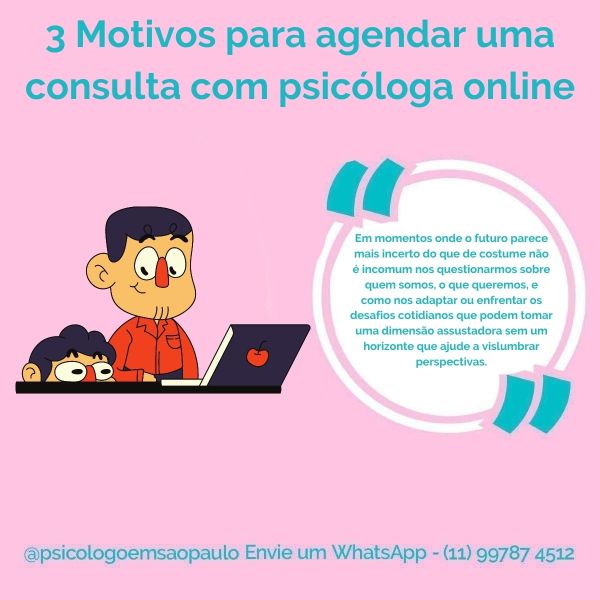 3 Motivos para agendar uma consulta com psicóloga online